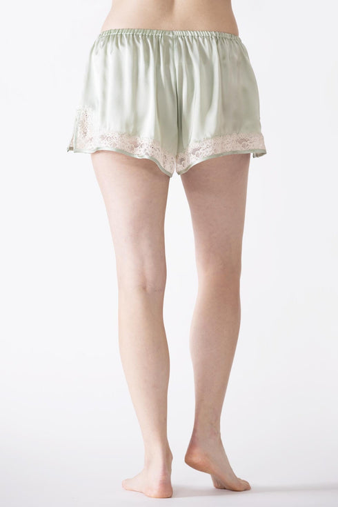 Nk Imode Gardenia Lace Trim Silk Tap Pant